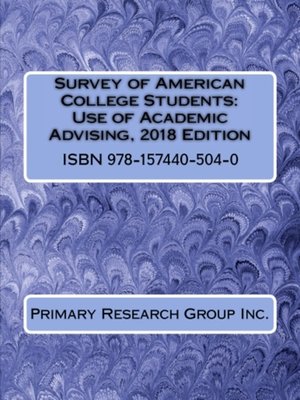 cover image of Use of Academic Advising